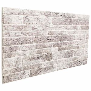 vidaXL Stenske plo&scaron;če 10 kos 100 x 50 cm Svetlo siva in bela. EPS pena