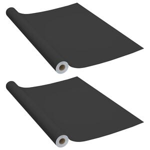 vidaXL Samolepilna folija za pohi&scaron;tvo 2 kosa črna 500x90 cm PVC