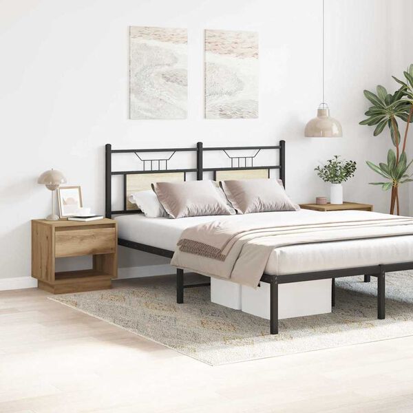 vidaXL Nočna omarica s predalom 2 pcs Umetni hrast 45 x 34 x 44 cm