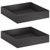 vidaXL Vrtni lonček 2 kos Črna 100 x 100 x 20 cm Mlinjeni jeklo