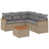 vidaXL Patio Sofa Set 5-sedežni Beige and Grey