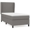 vidaXL Box spring postelja z vzmetnico temno siva 90x190 cm blago