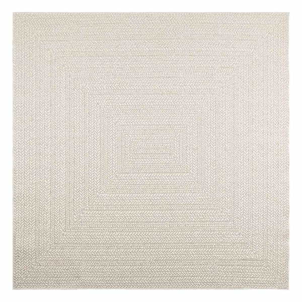 vidaXL Rug "ZIZUR" Cream 200x200 cm Juta videz Notranje in zunanje