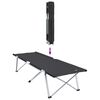 vidaXL Zložljiva kampirna postelja Črna 62 x 194 x 42 cm