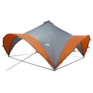 vidaXL Zabavni &scaron;otor s streho Siva in oranžna 500 x 500 x 350 cm