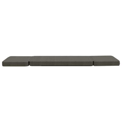 vidaXL Zložljiv talni stol temno sivo blago