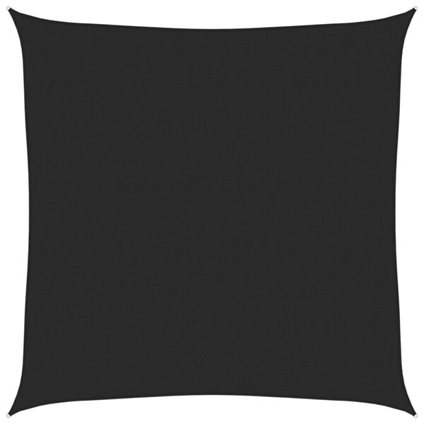 vidaXL Senčno jadro 160 g/m&sup2; črno 6x6 m HDPE