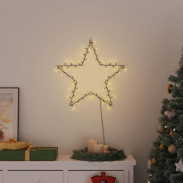 vidaXL Božični žarometi Star Silhouette 80 LEDs Warm White
