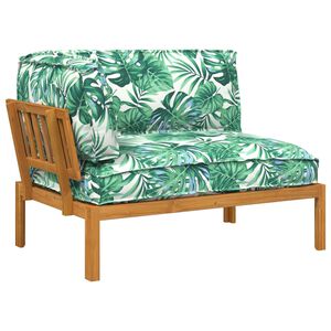 vidaXL Kavčna garnitura z blazino List Vzorec lista 133 x 92 x 69 cm