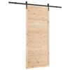 vidaXL Drsna vrata 80 x 208 cm Trdna borovina Naravna