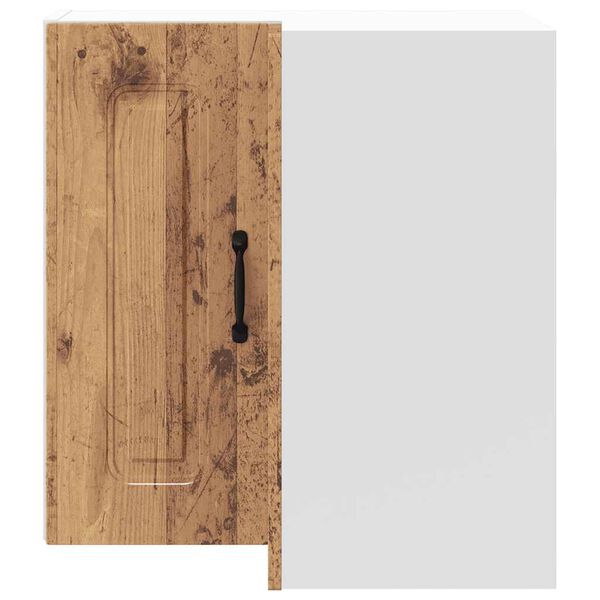 vidaXL Kuhinjska stenska kotna omarica Kalmar starinski les inž. les