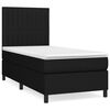 vidaXL Box spring postelja z vzmetnico črna 90x200 cm blago