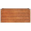 vidaXL Vrtna visoka greda rusty 100x40x45 cm corten jeklo