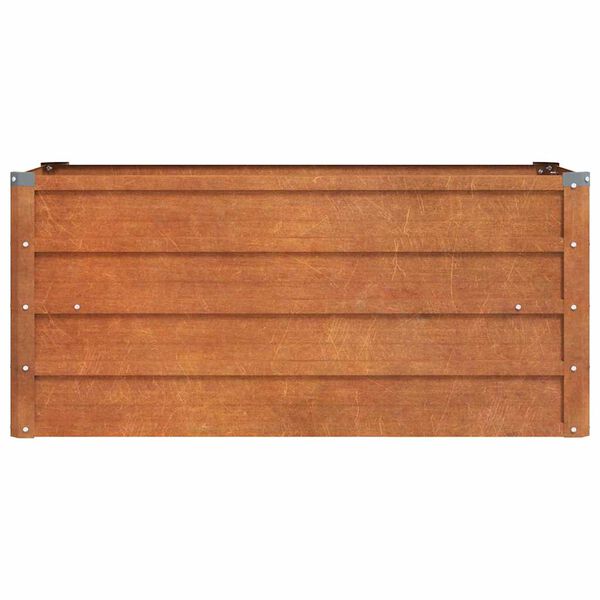 vidaXL Vrtna visoka greda rusty 100x40x45 cm corten jeklo
