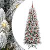 vidaXL Umestno božično drevo Bela 150 cm PVC, plastika, jeklo in PE