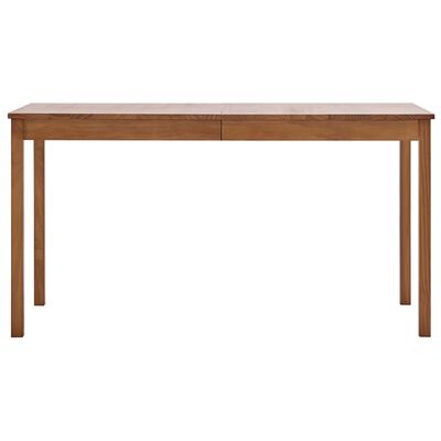 vidaXL Jedilna miza medeno rjava 140x70x73 cm borovina
