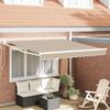 vidaXL Retraktilna tenda Bež 350 x 250 cm blago