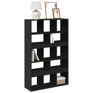 vidaXL Knjižna omara črna 100x33x156,5 cm inženirski les