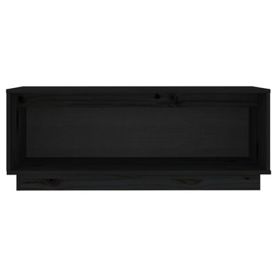 vidaXL TV omarica črna 90x35x35 cm trdna borovina