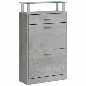 vidaXL Omarica za čevlje betonsko siva 63x24x104 cm inženirski les
