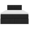 vidaXL Postelja z dodatnim prostorom za shranjevanje in vzmetnico Črna
