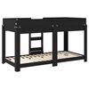 vidaXL Postelja na vzkraj za otroke Črna Orehovina 100 x 190 cm