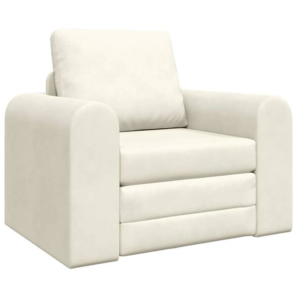 vidaXL Sofa postelja krema 98 x 71 x 83 cm Žamet