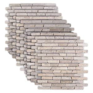 vidaXL Mozaik plo&scaron;čice Krem 30 x 30 cm Marmor