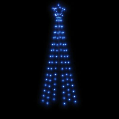 vidaXL Novoletna jelka stožec 108 modrih LED lučk 70x180 cm