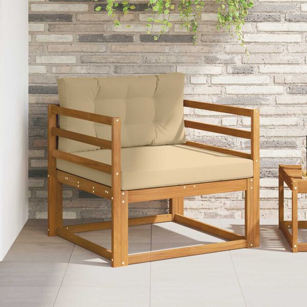 vidaXL Srednji zunanji kavč Masiven les akacije Naravna