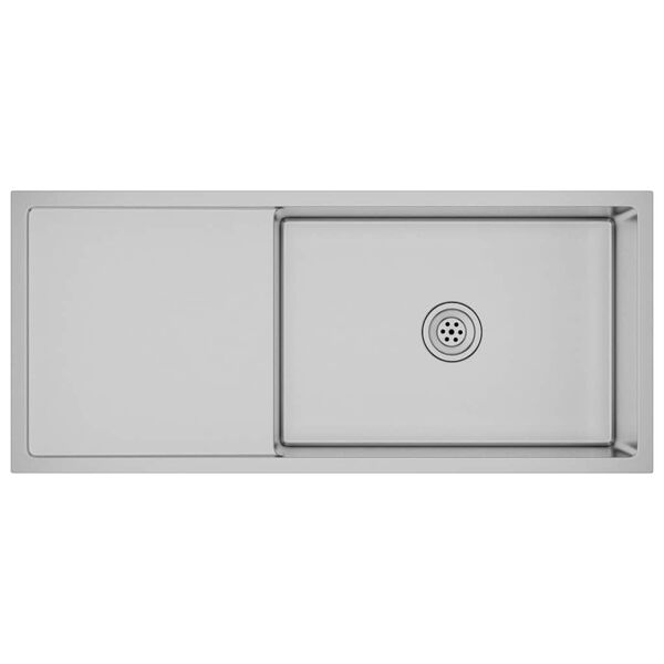 vidaXL Ročno izdelano kuhinjsko pomivalno korito nerjaveče jeklo