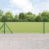 vidaXL Ograja s stebrom Zelena 0,4 x 10 m Jeklo in PVC