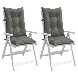 vidaXL Blazina za stol 2 kosa melanž temno siva 120x50x7 cm blago