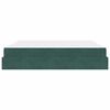 vidaXL Posteljni okvir z vzmetnico z vzmetnico 2 pcs Zelena Žamet
