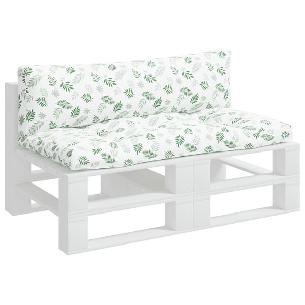 vidaXL Blazina za palete 2 kosa vzorec listov oxford blago