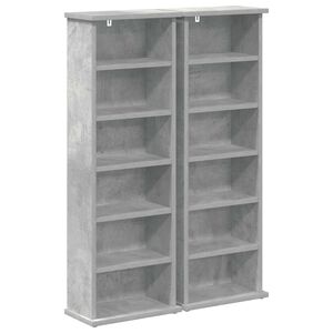 vidaXL CD omara 2 kos Betonsko siva 60 x 17 x 92 cm Inženirski les