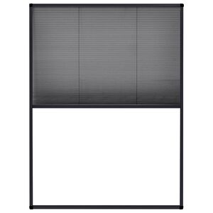 vidaXL Plise komarnik za okna aluminij antraciten 60x80cm