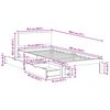 vidaXL Konstrukcija postelje z vzglavjem Voskast rjav 70 x 190 cm