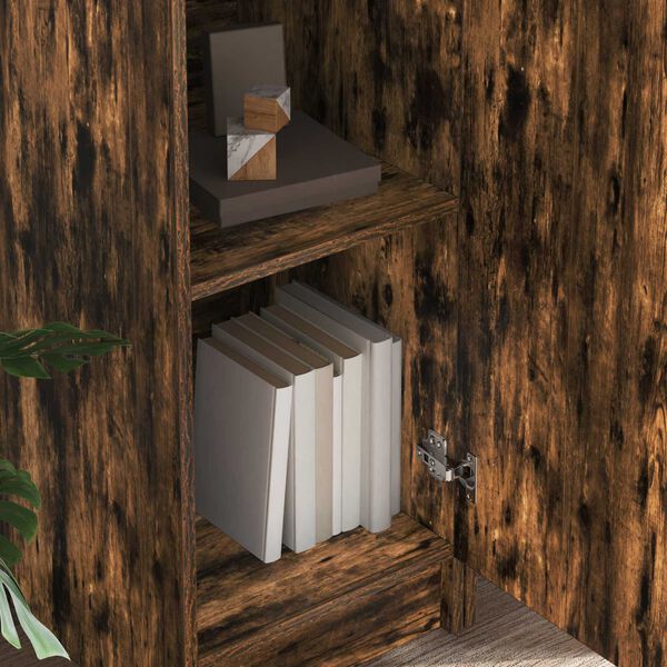 vidaXL Miza 2 pcs Dimljeni oreh