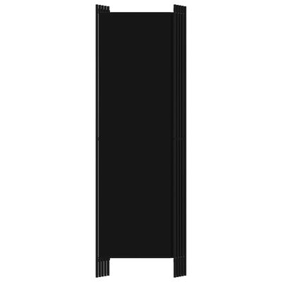 vidaXL Paravan 5-delni črn 250x180 cm