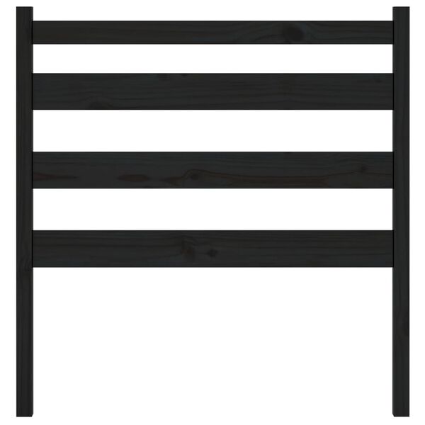 vidaXL Posteljno vzglavje črno 96x4x100 cm trdna borovina