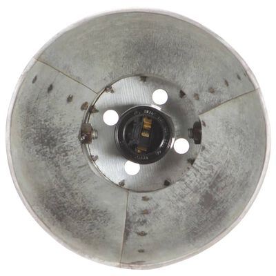 vidaXL Industrijska namizna svetilka srebrna okrogla 58x18x90 cm E27