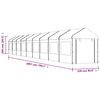 vidaXL Paviljon s streho bel 20,07x2,28x2,69 m polietilen