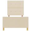 vidaXL Konstrukcija postelje z vzglavjem krema 80 x 200 cm blago