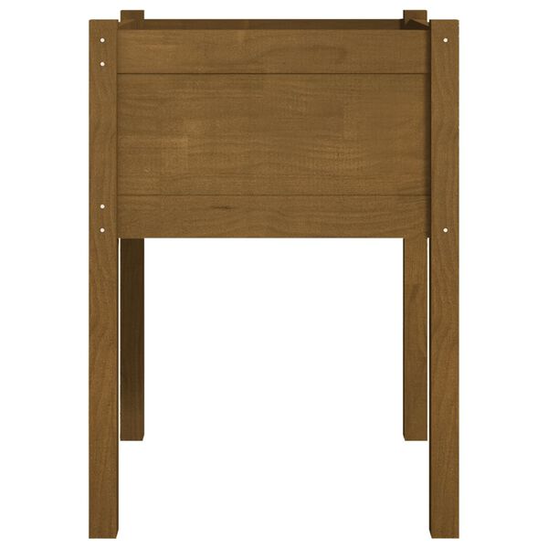 vidaXL Vrtno cvetlično korito medeno rjavo 50x50x70 cm trdna borovina