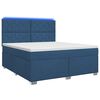 vidaXL Postelja boxspring z vzmetnico Modra 160 x 200 cm Blago