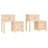 vidaXL Nočna omarica 2 kosa 79,5x38x65,5 cm trdna borovina