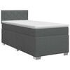 vidaXL Postelja boxspring z vzmetnico Temno siva 80 x 200 cm Blago