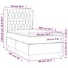vidaXL Box spring postelja z vzmetnico temno siva 90x200 cm žamet