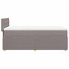 vidaXL Box spring postelja z vzmetnico taupe 90x190 cm blago